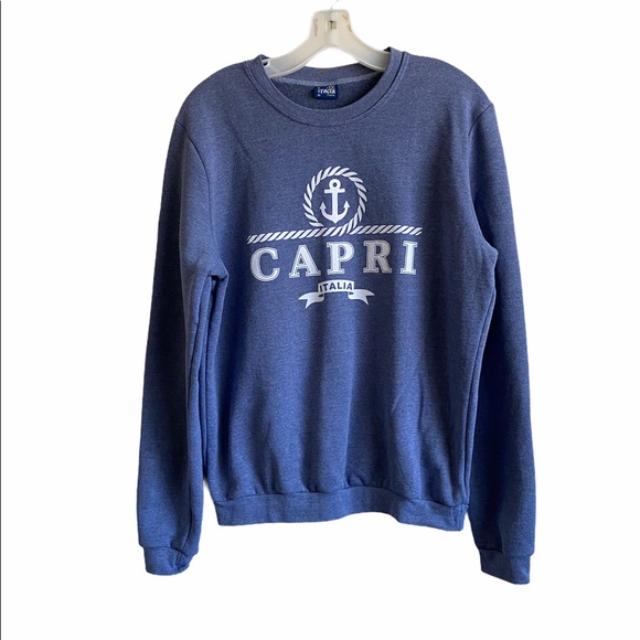 Italia Mania Other - Italia Mania Men's Blue Crew Neck Sweatshirt M